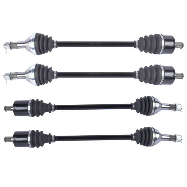 2 Front + 2 Rear CV Axle Shaft for Can-Am Defender MAX Traxter HD10 XMR XT DPS Black