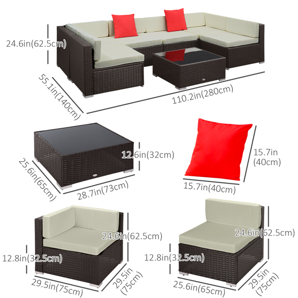 Rattan Three-Seat Sofa