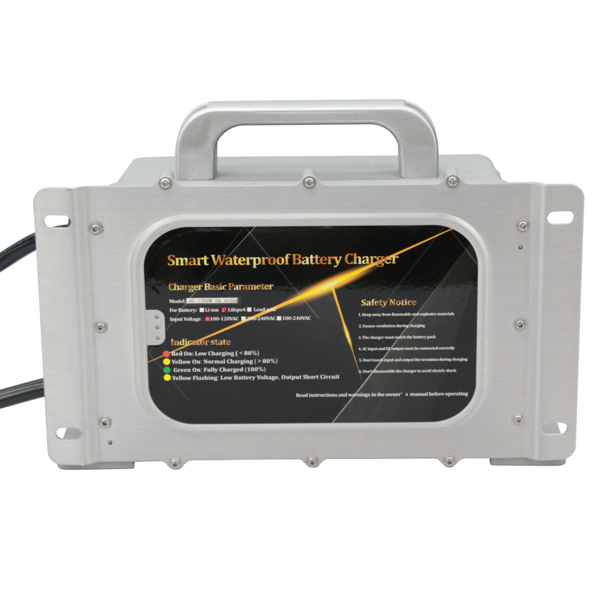 1200W防水 48V 20A 120V 美规插头+鳄鱼夹 锂电池充电器-5