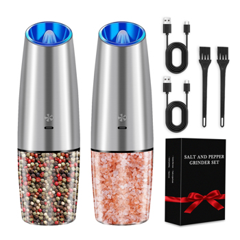 <b style=\\'color:red\\'>Electric</b> Salt and Pepper Grinder Set, Saicefe USB Rechargeable Salt and Pepper Mill & Adjustable