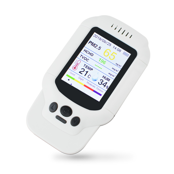 PM2.5/HCHO/TVOC Temperature Humidity Monitor Air Quality Analysis Tester Gas Detector Analyzer Measuring Tool Smog Meter