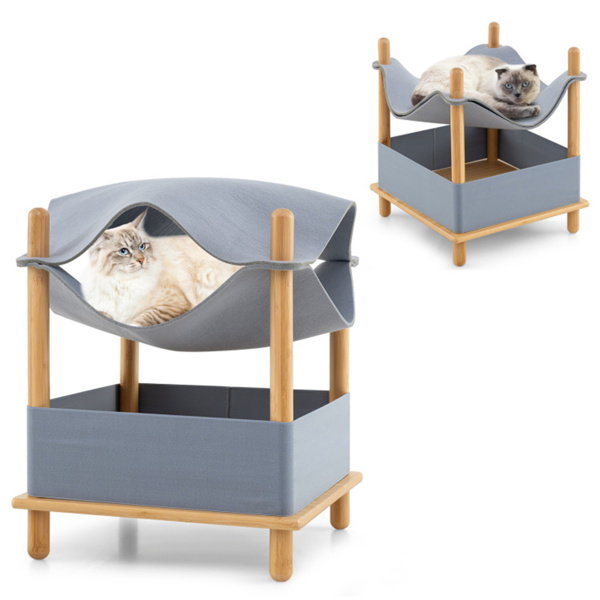 2层猫公寓带吊床（amazon shipping-发货，WALMART禁止销售）-1