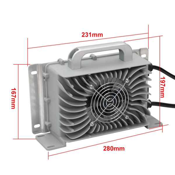 1200W防水 48V 20A 120V 美规插头+鳄鱼夹 锂电池充电器-6