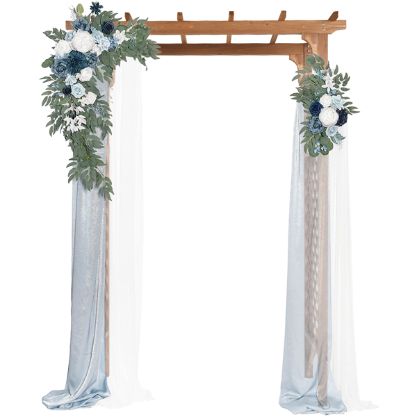 152*60*215cm Beautiful And Practical  Flat-Topped Wooden Arch Garden Arch Dark Brown