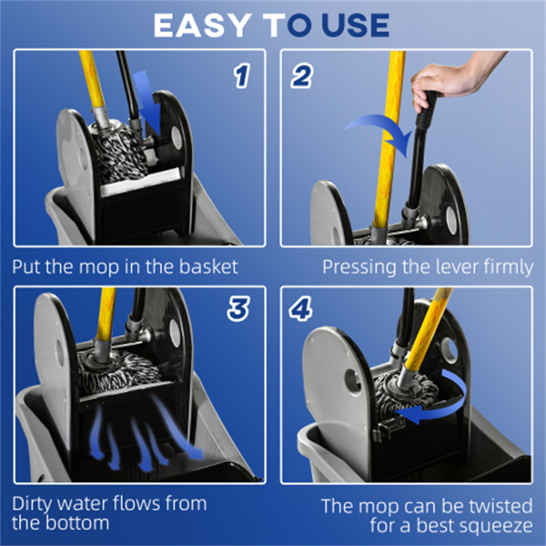 Cleaning bucket with wheels ( Amazon Shipping)（Prohibited by WalMart）