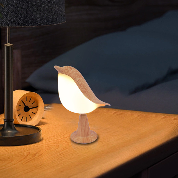 Touch Bird LED Table Lamp Cordless Desk Light 3 Level Brightness 6W USB Charging
