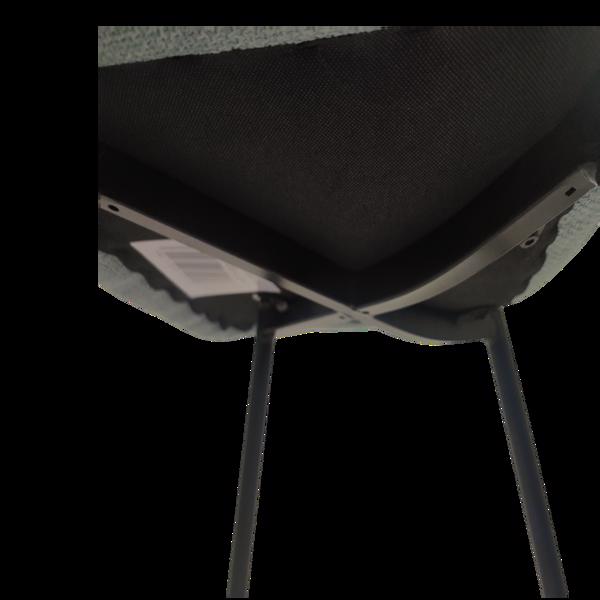 一套4把绿色餐椅，现代厨房餐厅椅，亚麻软垫餐椅，坚固的黑色金属腿（绿色）.办公椅.吧椅.休闲椅-14