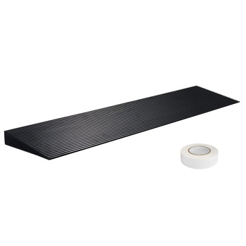1.6\\'\\' Rise Solid Rubber Wheelchair Ramp, Threshold Ramp Used for Thresholds, Doorways and Bathroom(High:1.6 Inch(Pack of 1)) Black