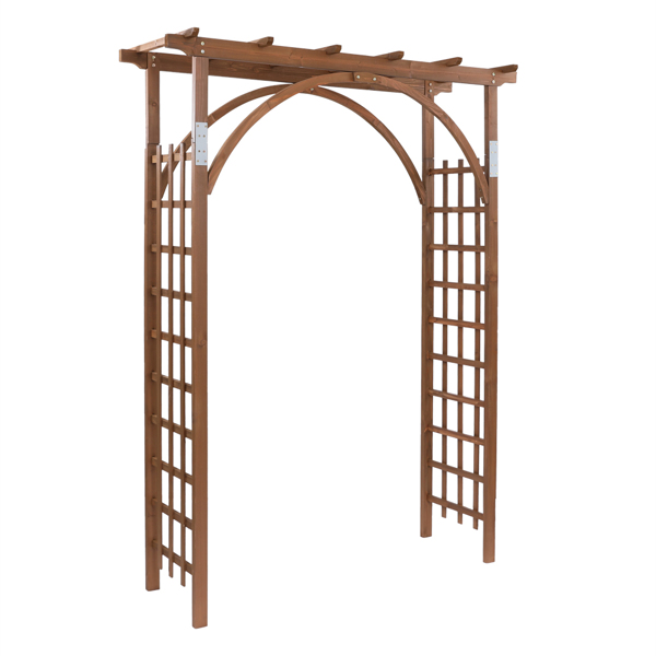 Beautiful And Practical Garden Arch Dark Brown