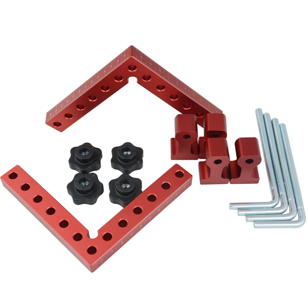 Get Precise Woodworking Results with 6pc Set of 14cm 90 Degree Angles Positioning Squares & Clamps Clips
