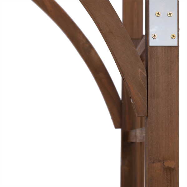 Beautiful And Practical Garden Arch Dark Brown