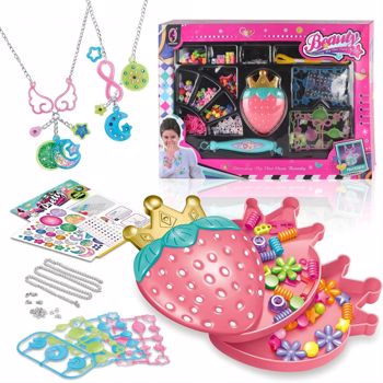 Children\\'s Bracelet Making Kit, Beaded Rope DIY, Children\\'s Hand Knitting Beading Games, Craft Rope Making Tools, Children\\'s Game Activity Sets .Logistics is randomly sent by UPS/USPS/FEDEX.