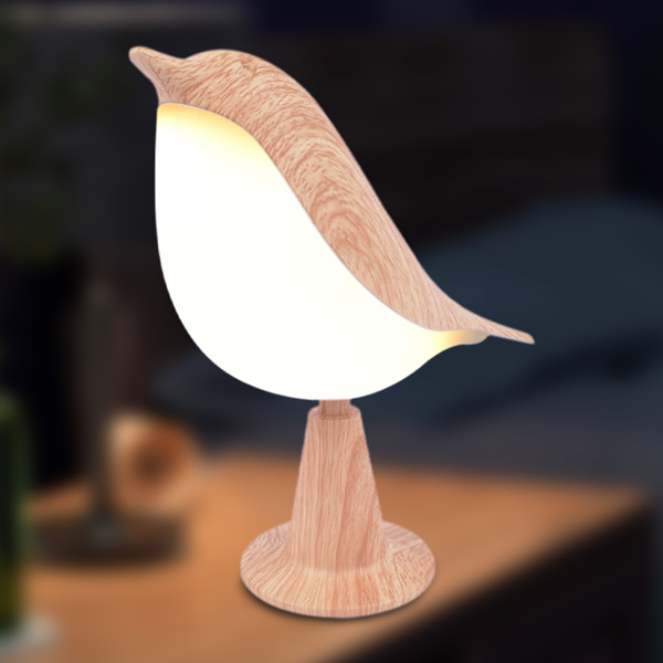 Touch Bird LED Table Lamp Cordless Desk Light 3 Level Brightness 6W USB Charging