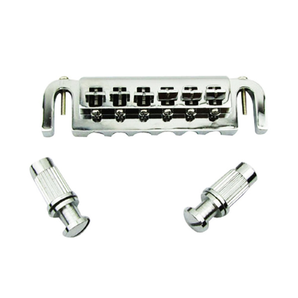 Chrome Style Wrap around Bridge Tailpiece for Electric Guitar