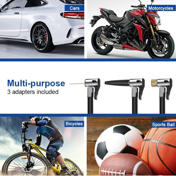 Tire Inflator Portable Air Compressor,Portable Electric Pump 150PSI Cordless Electric Ball Pump Rechargeable Bicycle Air Pump with Digital LED Display