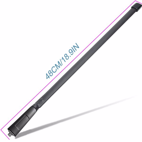 BAOFENG Ham Radio Upgraded Antenna VHF/UHF 18.89-inch High Gain Foldable Soft Antenna for Baofeng UV-5R - Audio Radio Accessories