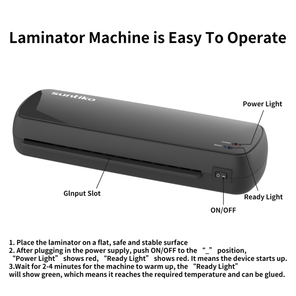 4-In-1Laminator Machine,It has Quick Warm-Up, Fast Laminating Documentation and Photos, Increases Their Long-Term Color Preservation. Suitable for Family, Office and School