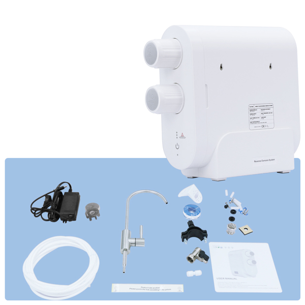 400GPD High Flow Under Sink Reverse Osmosis Water Filtration System Water Purifier For Home 1.5:1 Drain Rate