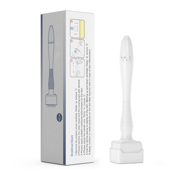 Microneedles Derma Roller - Microneedling Stamp 0.25 mm, Micro Needle Skin Care Tool for Men and Women Home Use - White