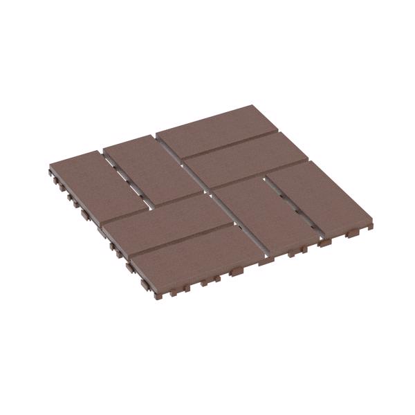 DIY friendly, easy to clean interlocking deck tiles, 11.8