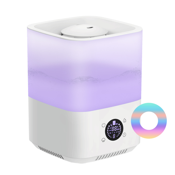 Humidifiers for Bedroom, Top Fill 4L Humidifier Large Room, Ultrasonic Cool Mist Humidifiers for Home, Nursery and Plants, Up to 30 Hours, 35dB Quiet, Night Light, Auto Shut-Off (亚马逊物流 禁售沃尔玛平台)