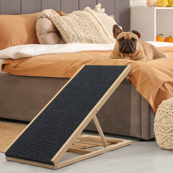Large Dog Pet Ramp Stairs with Adjustable Height for Bed Couch Car Truck SUV, Foldable Dog Ramp for Small & Large Pets to Get on High Beds Sofas and Vehicles