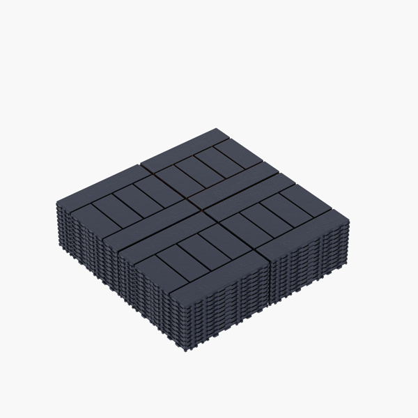 DIY friendly, easy to clean interlocking deck tiles, 11.8