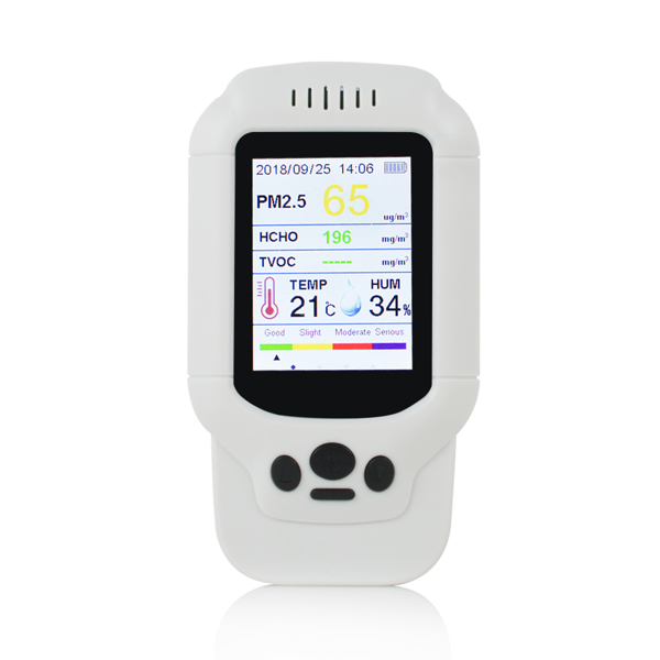 PM2.5/HCHO/TVOC Temperature Humidity Monitor Air Quality Analysis Tester Gas Detector Analyzer Measuring Tool Smog Meter