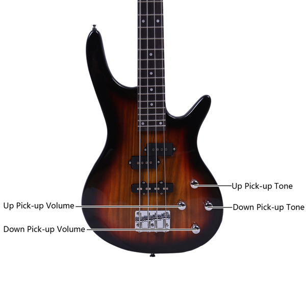 Exquisite Stylish IB Bass with Power Line and Wrench Tool Sunset Color