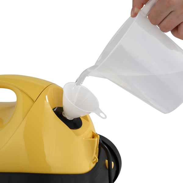 VSC28B Multipurpose Steam Cleaner with 19 Accessories, 1.2L tank Portable Steamer for Floors, Carpet, Windows, Cars and More, 1500W, Yellow