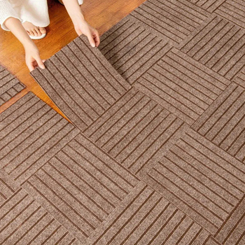 Carpet Tiles Reusable 12\\"x 12\\" Soft Padded Floor Tiles for Bedroom Living Room