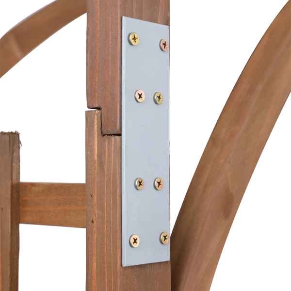 Beautiful And Practical Garden Arch Dark Brown