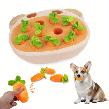 Pink Carrot Hide and Seek Dog Toys, 11 Squeaky Carrots for Enrichment, Plush Puzzle Toys for Small Dogs, Perfect Gift for Christmas and Birthday(Amazon Logistics, ban Wal Mart)