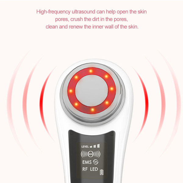 RF & EMS Multi Functional Beauty Devices with Red/Blue Light Therapy, Deep Cleansing On Skin Care Tools