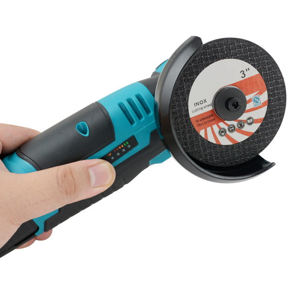 Mini Cordless Brushless Angle Grinder Cutting Tool with Battery Charger