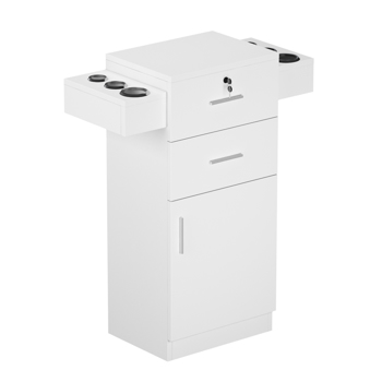 【Same code 89922933】Barbershop Salon Locker / Hair Dryer Rack Drawer with Lock White