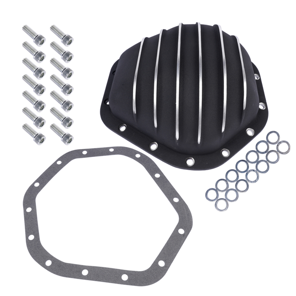 差速器盖 14 Bolt 10.5" Ring Gear Black Rear Differential Cover Fits Chevy / GMC 3/4 & 1 ton 1973-1995 Aluminum-2