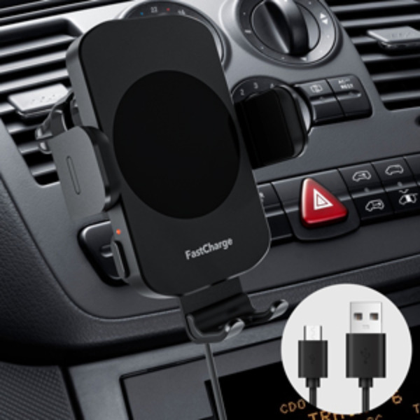Newest Wireless Car Charger, Fast Charging Phone Holder 3 in 1 Phone Mount Auto Clamping Car Accessories