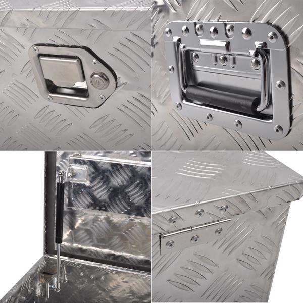 工具箱 39”Silver Aluminum Tool Storage Box for Pickup Truck Bed + Lock MT018011（Amazon & Temu Ban Sale）(No support for returns without reason)