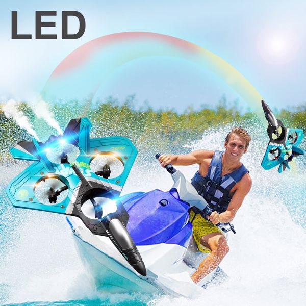 4DRC V17 Remote Control Plane 2.4Ghz Foam RC Airplanes Helicopter Quadcopter,Spinning Drone with Cool Light,Gifts for Kids Adults.Logistics is randomly sent by UPS/USPS/FEDEX/Amazon Logistics.