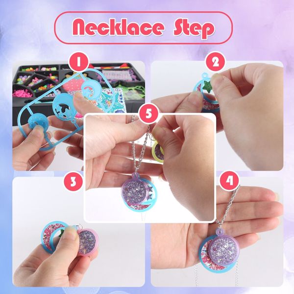 Children's Bracelet Making Kit, Beaded Rope DIY, Children's Hand Knitting Beading Games, Craft Rope Making Tools, Children's Game Activity Sets .Logistics is randomly sent by UPS/USPS/FEDEX.