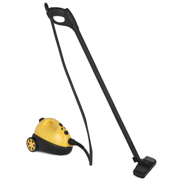 VSC28B Multipurpose Steam Cleaner with 19 Accessories, 1.2L tank Portable Steamer for Floors, Carpet, Windows, Cars and More, 1500W, Yellow