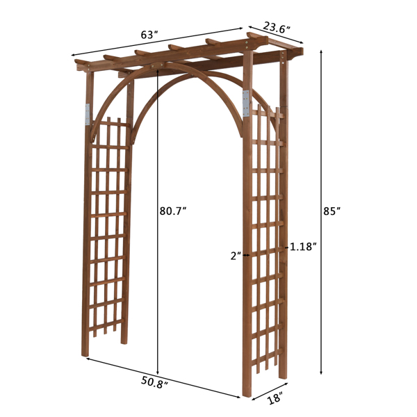Beautiful And Practical Garden Arch Dark Brown