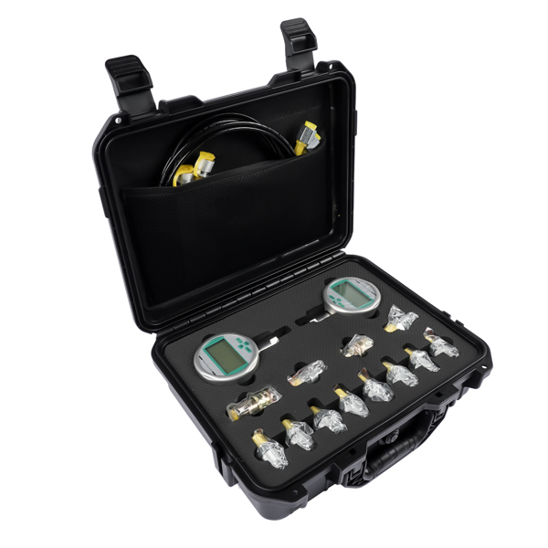 80M Digital Hydraulic Pressure Test Kit Gauge Coupling Hose with Case for Excavator
