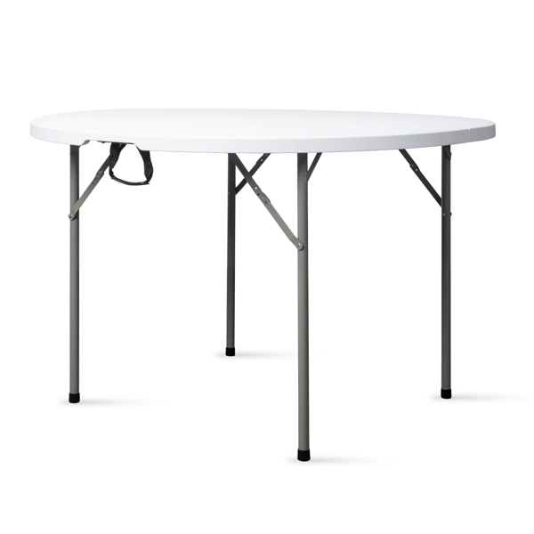 48inch Round Folding Table Outdoor Folding Utility Table White