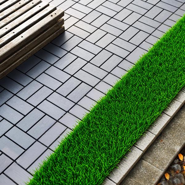 DIY friendly, easy to clean interlocking deck tiles, 11.8
