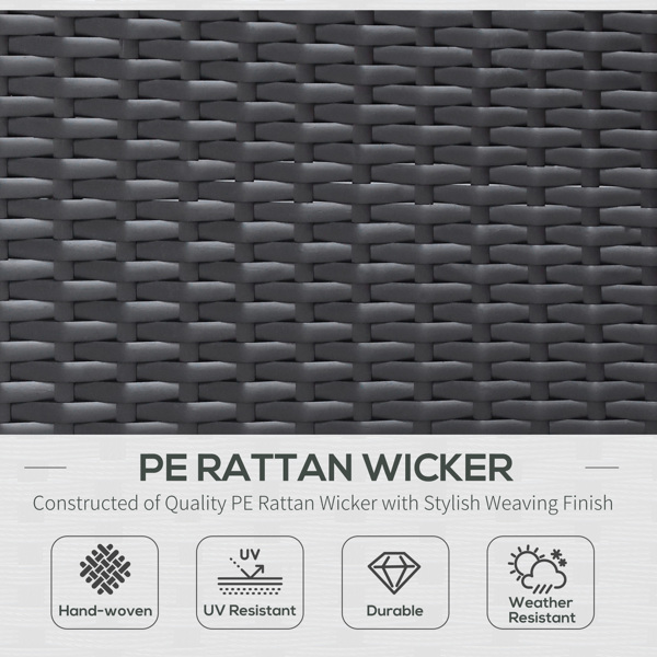 Rattan Three-Seat Sofa