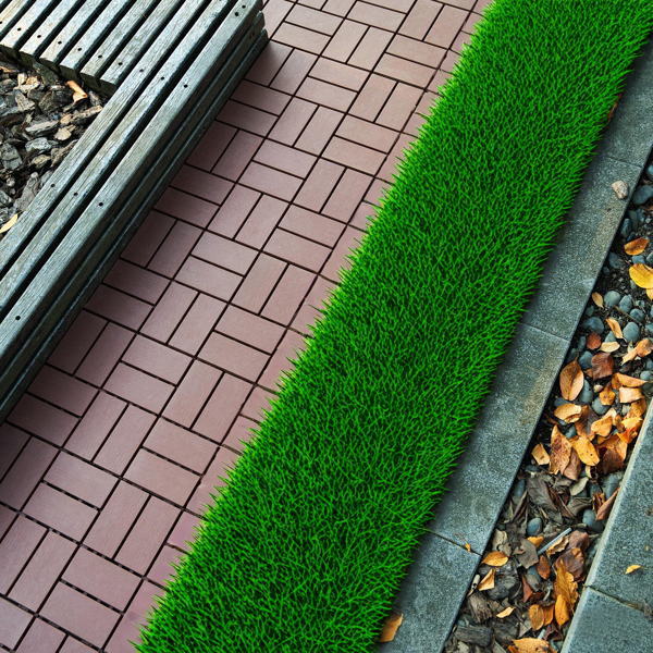 DIY friendly, easy to clean interlocking deck tiles, 11.8