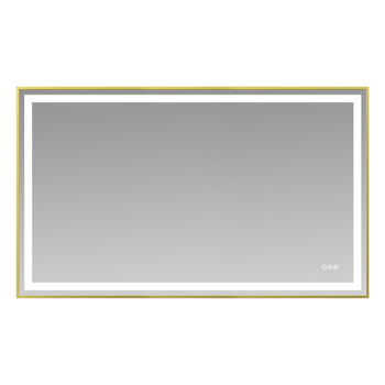 60x36\\" Gold Eco-Friendly Silver Mirror Dual LED Light Strips Front and Back Lighting[Unable to ship on weekends,usps/fedex]