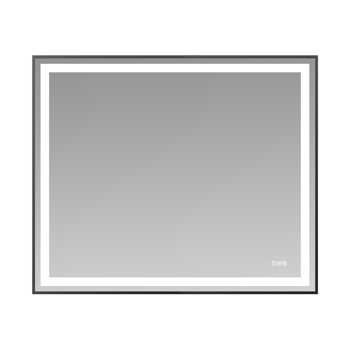 48x40\\" Black Eco-Friendly Silver Mirror Dual LED Light Strips Front and Back Lighting[Unable to ship on weekends,usps/fedex]